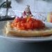 Waffles con sirope frutal