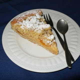 pastel de albaricoque con costra